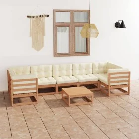 Gartenmöbel Set 8 Stück Kissen Honig Braun Kiefer Holz von vidaXL, Gartensets - Ref: Foro24-3077312, Preis: 819,53 €, Rabatt: %