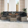 Conjunto de Sofás de Jardín de 9 Piezas con Cojines Gris Ratán by , Outdoor sofas - Ref: Foro24-3358610, Price: 620,89 €, Dis...