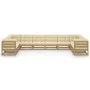 Garden furniture set 10 pieces honey brown pine wood cushions by vidaXL, Garden sets - Ref: Foro24-3077322, Price: 1,00 €, Di...