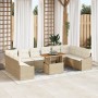 Conjunto de Sofás de Jardín Juego de 11 Beige Ratán by , Outdoor sofas - Ref: Foro24-3358626, Price: 815,98 €, Discount: %