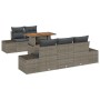 Juego de sofá de jardín de 6 piezas con cojines Gris Ratán de , Sofás de exterior - Ref: Foro24-3358638, Precio: 563,26 €, De...