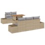 Conjunto de sofá de jardín de 6 piezas con cojines beige de ratán sintético by , Outdoor sofas - Ref: Foro24-3358639, Price: ...
