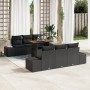 Juego de Sofá de Jardín de 7 Piezas con Cojines Negro Ratán Sintético von , Outdoor-Sofas - Ref: Foro24-3358648, Preis: 613,8...