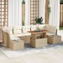 Conjunto de sofá de jardín de 8 piezas con cojines beige de ratán sintético von , Outdoor-Sofas - Ref: Foro24-3358668, Preis:...