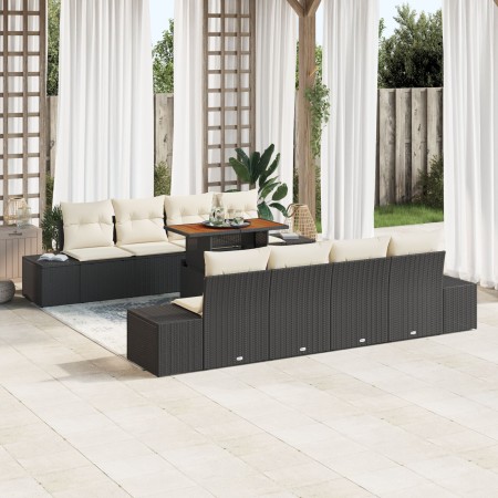 Juego de Sofá de Jardín de 7 Piezas con Cojines Ratán Poliéster Negro by , Outdoor sofas - Ref: Foro24-3358672, Price: 543,99...