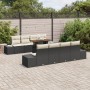 Juego de Sofá de Jardín de 7 Piezas con Cojines Ratán Poliéster Negro by , Outdoor sofas - Ref: Foro24-3358672, Price: 543,99...