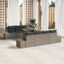 Conjunto de sofá de jardín de 7 piezas con cojines gris ratán poli von , Outdoor-Sofas - Ref: Foro24-3358673, Preis: 700,72 €...