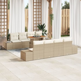 Conjunto de Sofá de Jardín de 7 Piezas con Cojines Beige de Poliratán von , Outdoor-Sofas - Ref: Foro24-3358675, Preis: 593,5...