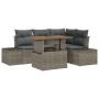 Juego de Sofás de Jardín de 5 Piezas con Cojines Gris Ratán Poliéster von , Outdoor-Sofas - Ref: Foro24-3358694, Preis: 424,6...