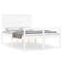 Seniorenbett Massivholz Kopfteil weiß 140x200 cm von vidaXL, Betten und Lattenroste - Ref: Foro24-3195482, Preis: 191,71 €, R...