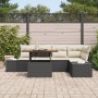 Conjunto de Sofá de Jardín de 6 Piezas con Cojines Negro Ratán Sintético von , Outdoor-Sofas - Ref: Foro24-3358700, Preis: 46...