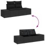Conjunto de Sofá de Jardín de 7 Piezas con Cojines Negro Poliratán by , Outdoor sofas - Ref: Foro24-3358711, Price: 539,65 €,...