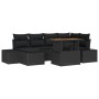 Conjunto de Sofá de Jardín de 7 Piezas con Cojines Negros de Polirratán von , Outdoor-Sofas - Ref: Foro24-3358725, Preis: 531...