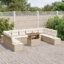 Conjunto de sofá de jardín de 11 piezas con cojines beige de ratán sintético by , Outdoor sofas - Ref: Foro24-3358752, Price:...
