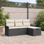 Conjunto de sofá de jardín de 4 piezas con cojines Ratán sintético negro von , Outdoor-Sofas - Ref: Foro24-3358846, Preis: 26...