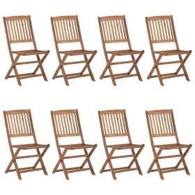 Folding outdoor chairs 8 pcs solid acacia wood by vidaXL, Garden chairs - Ref: Foro24-3074939, Price: 328,35 €, Discount: %