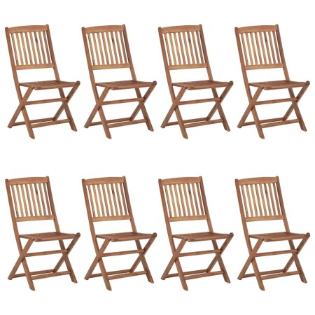 Klappstühle für den Außenbereich, 8 Stück, massives Akazienholz von vidaXL, Gartenstühle - Ref: Foro24-3074939, Preis: 373,47...