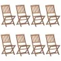 Klappstühle für den Außenbereich, 8 Stück, massives Akazienholz von vidaXL, Gartenstühle - Ref: Foro24-3074939, Preis: 328,35...