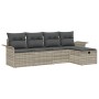 Juego de Sofá de Jardín de 5 Piezas con Cojines de Poliratán Gris Claro by , Outdoor sofas - Ref: Foro24-3358861, Price: 321,...
