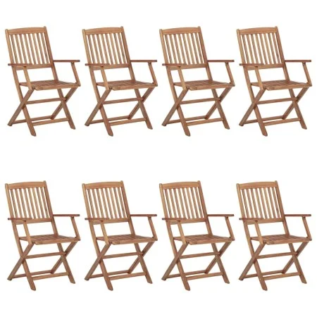 Sillas de exterior plegables 8 uds madera maciza acacia by vidaXL, Garden chairs - Ref: Foro24-3074937, Price: 396,01 €, Disc...