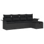 Juego de Sofá de Jardín de 5 Piezas con Cojines Negro Poliratán by , Outdoor sofas - Ref: Foro24-3358862, Price: 328,58 €, Di...