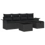 Conjunto de sofá de jardín de 6 piezas con cojines Negro Poliratán by , Outdoor sofas - Ref: Foro24-3358872, Price: 370,74 €,...