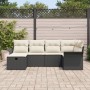 Conjunto de Sofá de Jardín de 6 piezas con Cojines Negro de Ratán Poliéster von , Outdoor-Sofas - Ref: Foro24-3358876, Preis:...