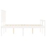 Seniorenbett Massivholz Kopfteil weiß 140x200 cm von vidaXL, Betten und Lattenroste - Ref: Foro24-3195482, Preis: 191,71 €, R...