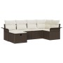 Set de 6 Piezas de Sofá de Jardín con Cojines Marrón Poliratán by , Outdoor sofas - Ref: Foro24-3358877, Price: 403,08 €, Dis...