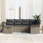 Juego de Sofá de Jardín de 6 Piezas con Cojines Gris Poliratán by , Outdoor sofas - Ref: Foro24-3358878, Price: 387,24 €, Dis...