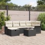 Conjunto de Sofás de Jardín de 7 Piezas con Cojines Negros de Poliratán von , Outdoor-Sofas - Ref: Foro24-3358886, Preis: 432...