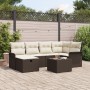 Juego de Sofás de Jardín de 7 Piezas con Cojines Marrón Ratán Poliémero von , Outdoor-Sofas - Ref: Foro24-3358887, Preis: 467...