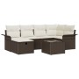 Juego de Sofás de Jardín de 7 Piezas con Cojines Marrón Ratán Poliémero von , Outdoor-Sofas - Ref: Foro24-3358887, Preis: 467...
