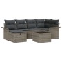 Juego de Sofás de Jardín de 7 Piezas con Cojines Gris Rattan Poly by , Outdoor sofas - Ref: Foro24-3358888, Price: 434,23 €, ...