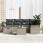Conjunto de Sofá de Jardín de 7 piezas con Cojines en Gris Claro de Ratán Sintético by , Outdoor sofas - Ref: Foro24-3358891,...