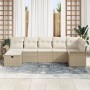 juego de sofá de jardín de 7 piezas con cojines beige de polirratan von , Outdoor-Sofas - Ref: Foro24-3358900, Preis: 492,26 ...