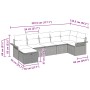 Conjunto de Sofá de Jardín de 7 Piezas con Cojines de Poliratán Gris Claro by , Outdoor sofas - Ref: Foro24-3358901, Price: 4...