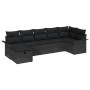Juego de Sofá de Jardín de 7 Piezas con Cojines Negro de Ratán Poliéster von , Outdoor-Sofas - Ref: Foro24-3358902, Preis: 46...