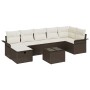 Juego de Sofás de Jardín de 8 Piezas con Cojines Marrón Poliratán by , Outdoor sofas - Ref: Foro24-3358907, Price: 531,89 €, ...