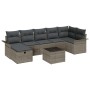 Conjunto de Sofá de Jardín de 8 Piezas con Cojines en Gris Ratán Poliéster by , Outdoor sofas - Ref: Foro24-3358908, Price: 4...