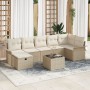 Juego de Sofá de Jardín de 8 Piezas con Cojines Beige Poliratán von , Outdoor-Sofas - Ref: Foro24-3358910, Preis: 546,07 €, R...