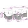 Conjunto de Sofá de Jardín de 8 Piezas con Cojines Gris Claro de Ratán Sintético by , Outdoor sofas - Ref: Foro24-3358911, Pr...