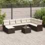 Juego de Sofás de Jardín de 9 Piezas con Cojines Ratán Poliéster by , Outdoor sofas - Ref: Foro24-3358937, Price: 578,08 €, D...