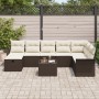 Juego de Sofás de Jardín de 9 Piezas con Cojines Ratán Poliéster by , Outdoor sofas - Ref: Foro24-3358937, Price: 578,08 €, D...