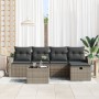 Sofá de Jardín de 6 Piezas con Cojines Gris de Ratán Sintético by , Outdoor sofas - Ref: Foro24-3359068, Price: 364,26 €, Dis...