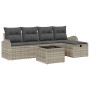 Conjunto de Sofá de Jardín de 6 Piezas con Cojines Ratán Poligrey by , Outdoor sofas - Ref: Foro24-3359071, Price: 374,85 €, ...