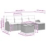 Conjunto de Sofá de Jardín de 6 Piezas con Cojines Ratán Poligrey by , Outdoor sofas - Ref: Foro24-3359071, Price: 374,85 €, ...