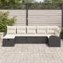 Juego de Sofá de Jardín de 7 Piezas con Cojines Negro Ratán Poliéster von , Outdoor-Sofas - Ref: Foro24-3359096, Preis: 418,7...