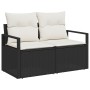 Juego de Sofá de Jardín de 7 Piezas con Cojines Negro Ratán Poliéster von , Outdoor-Sofas - Ref: Foro24-3359096, Preis: 418,7...