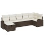 Conjunto de sofá de jardín de 7 piezas con cojines marrón de poliratán von , Outdoor-Sofas - Ref: Foro24-3359097, Preis: 477,...